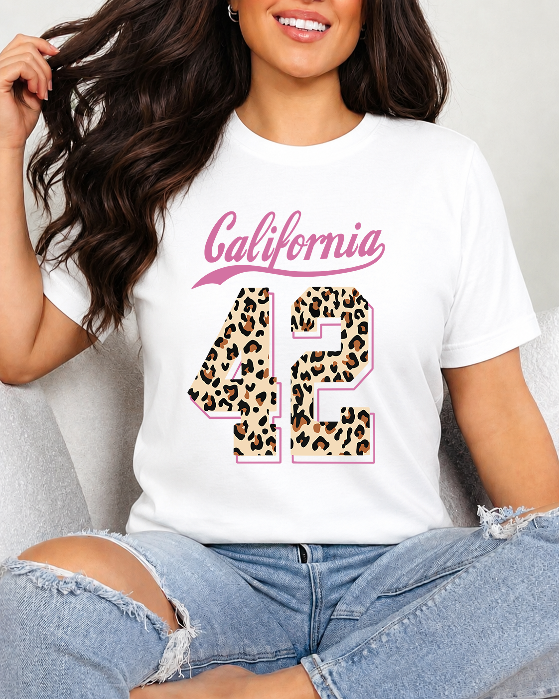 Tricou Dama 42 California Alb