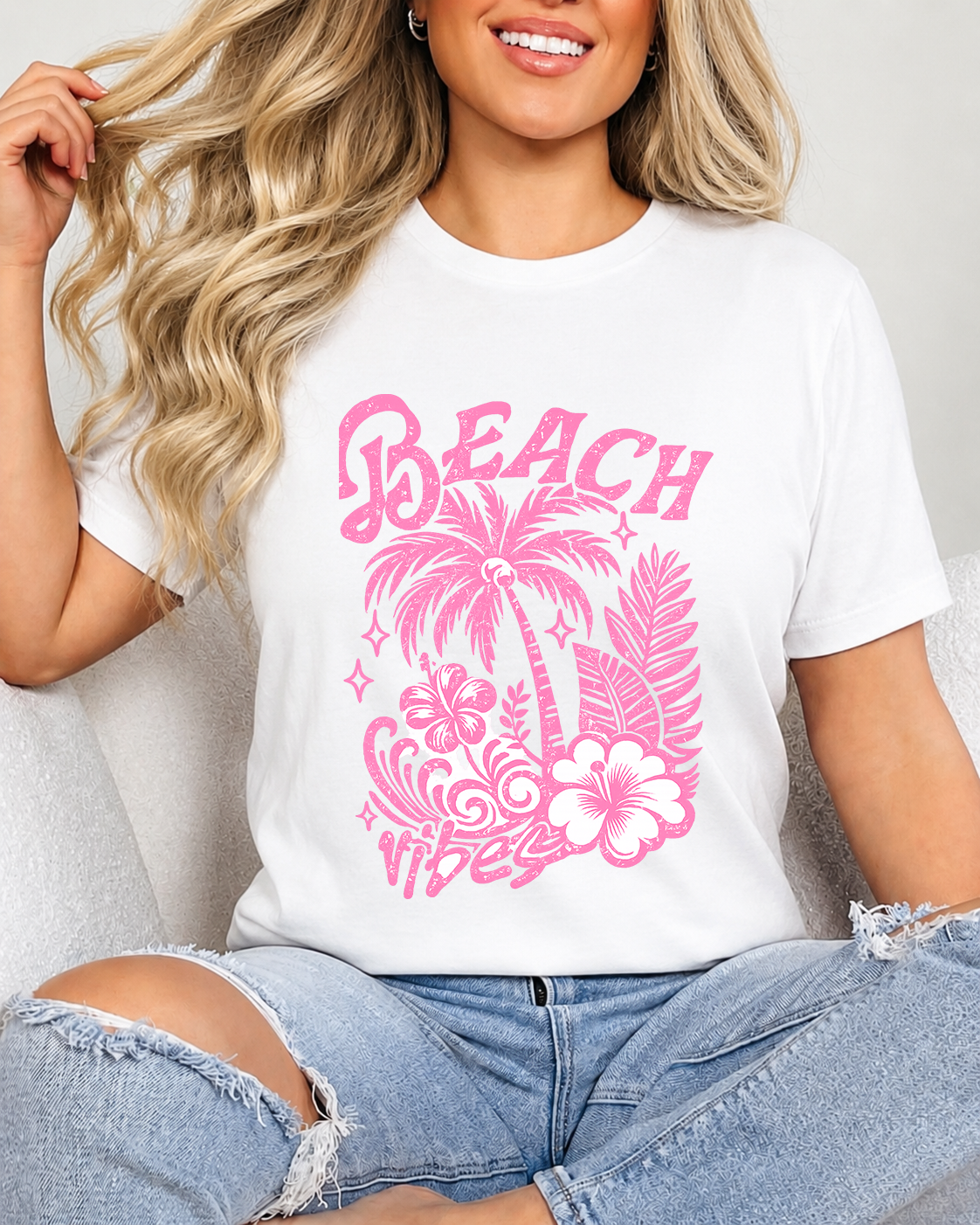 Tricou Dama Beach Alb