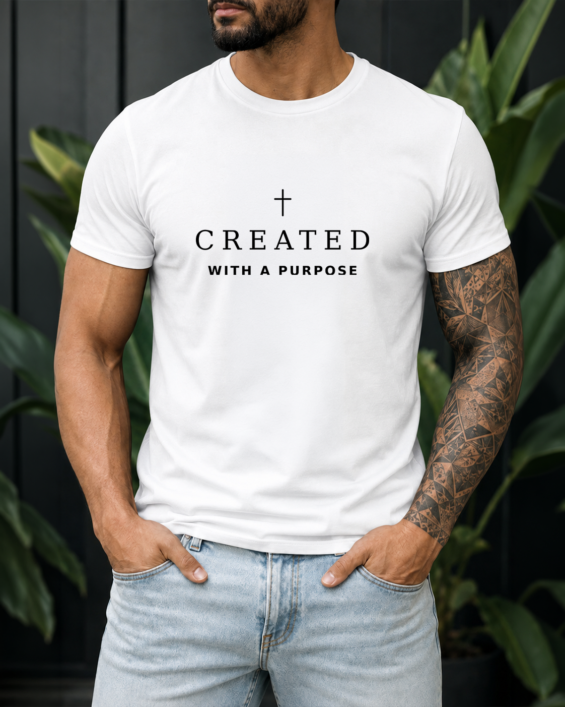 Tricou Barbat Purpose Alb