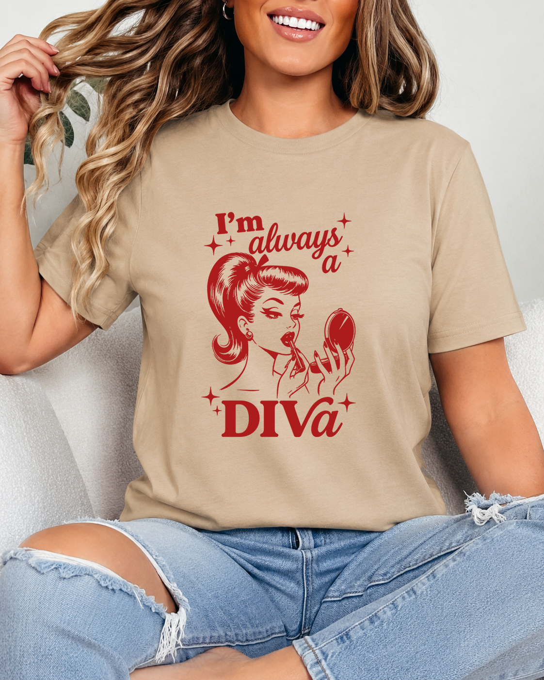 Tricou Dama Diva Bej
