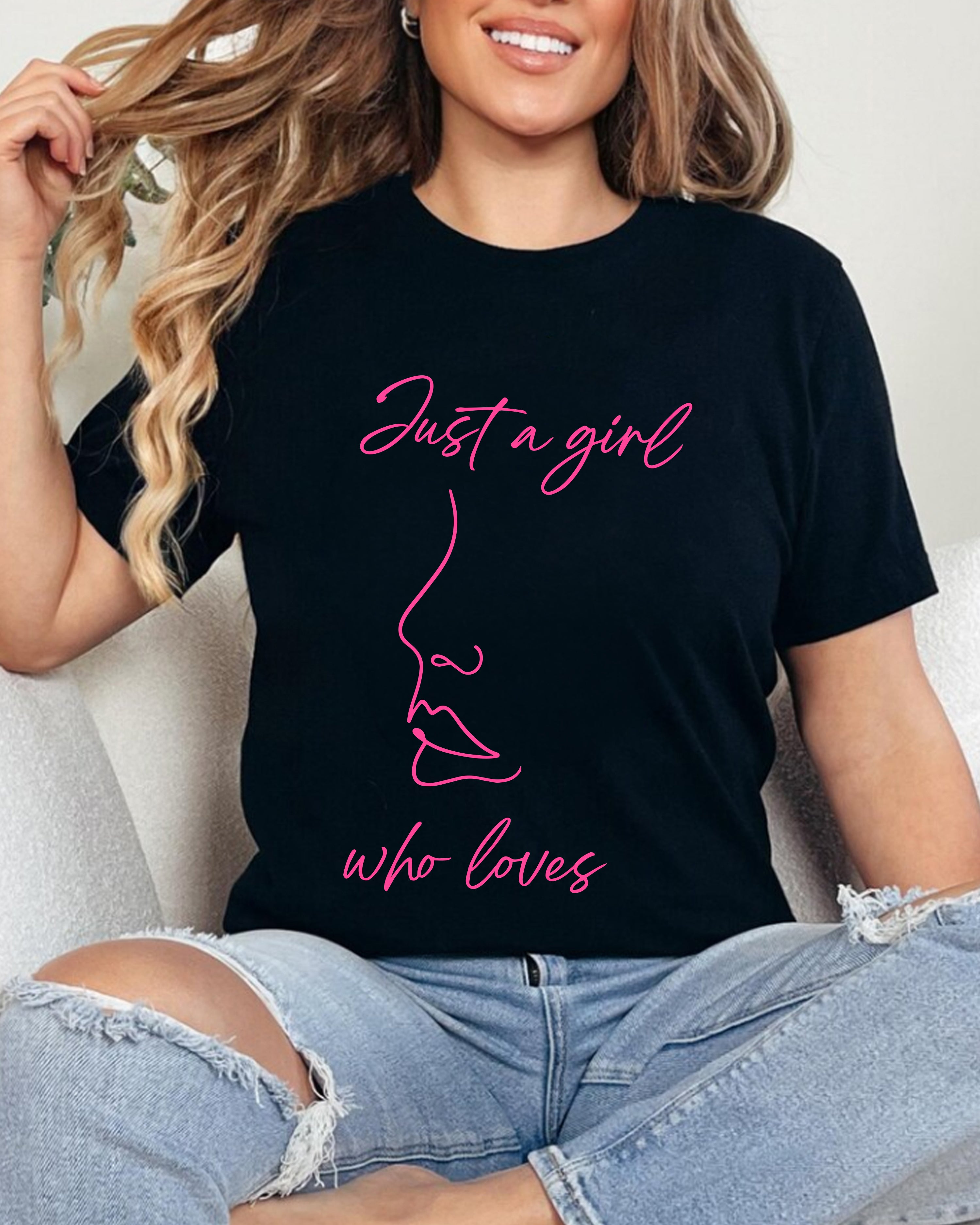 Tricou Dama Just A Girl Negru