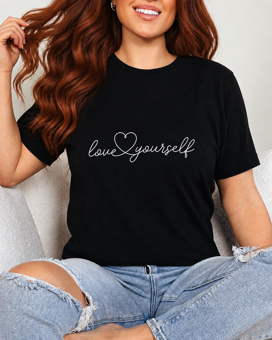Tricou Dama Love Yourself Negru