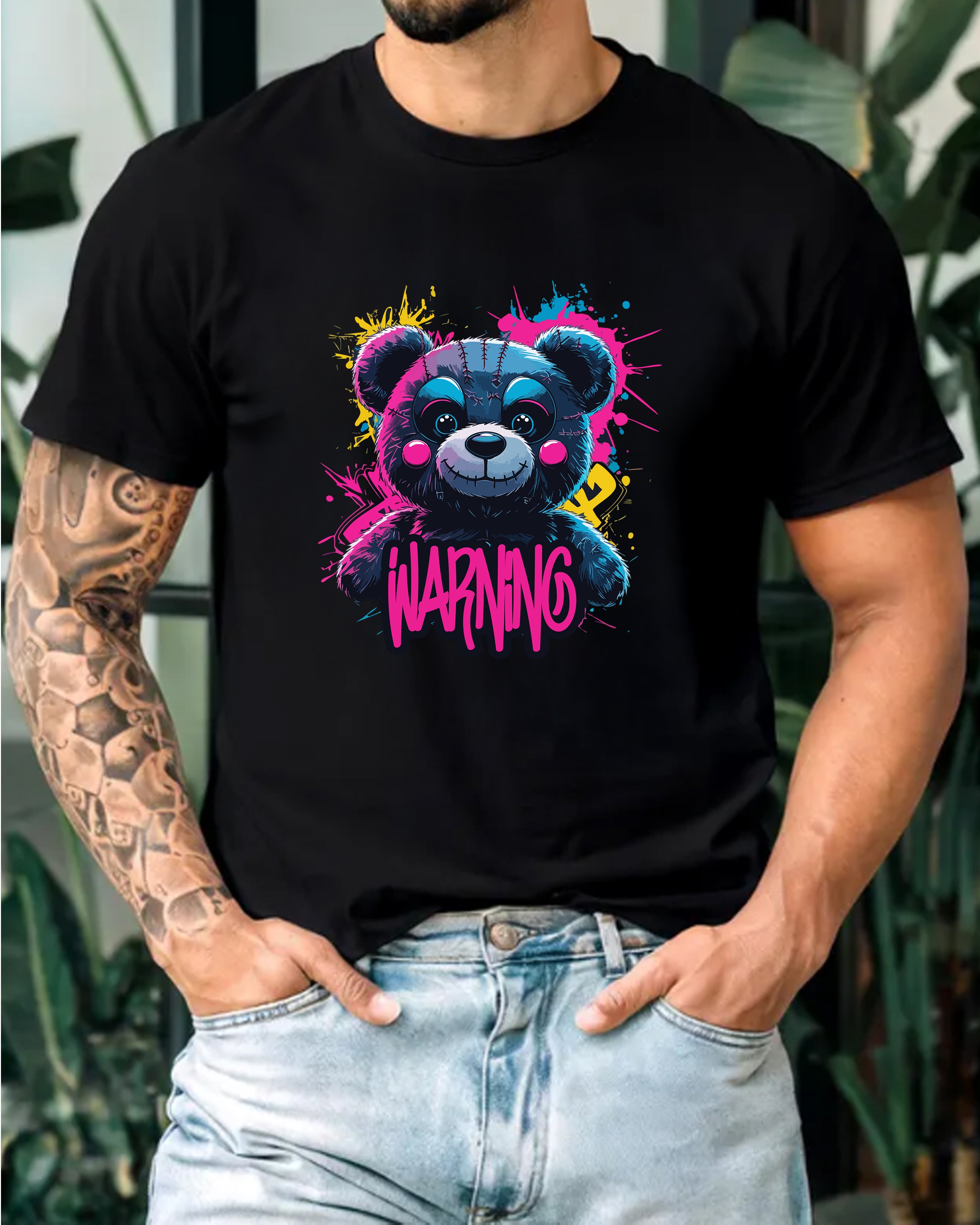 Tricou barbat Wild Bear, negru