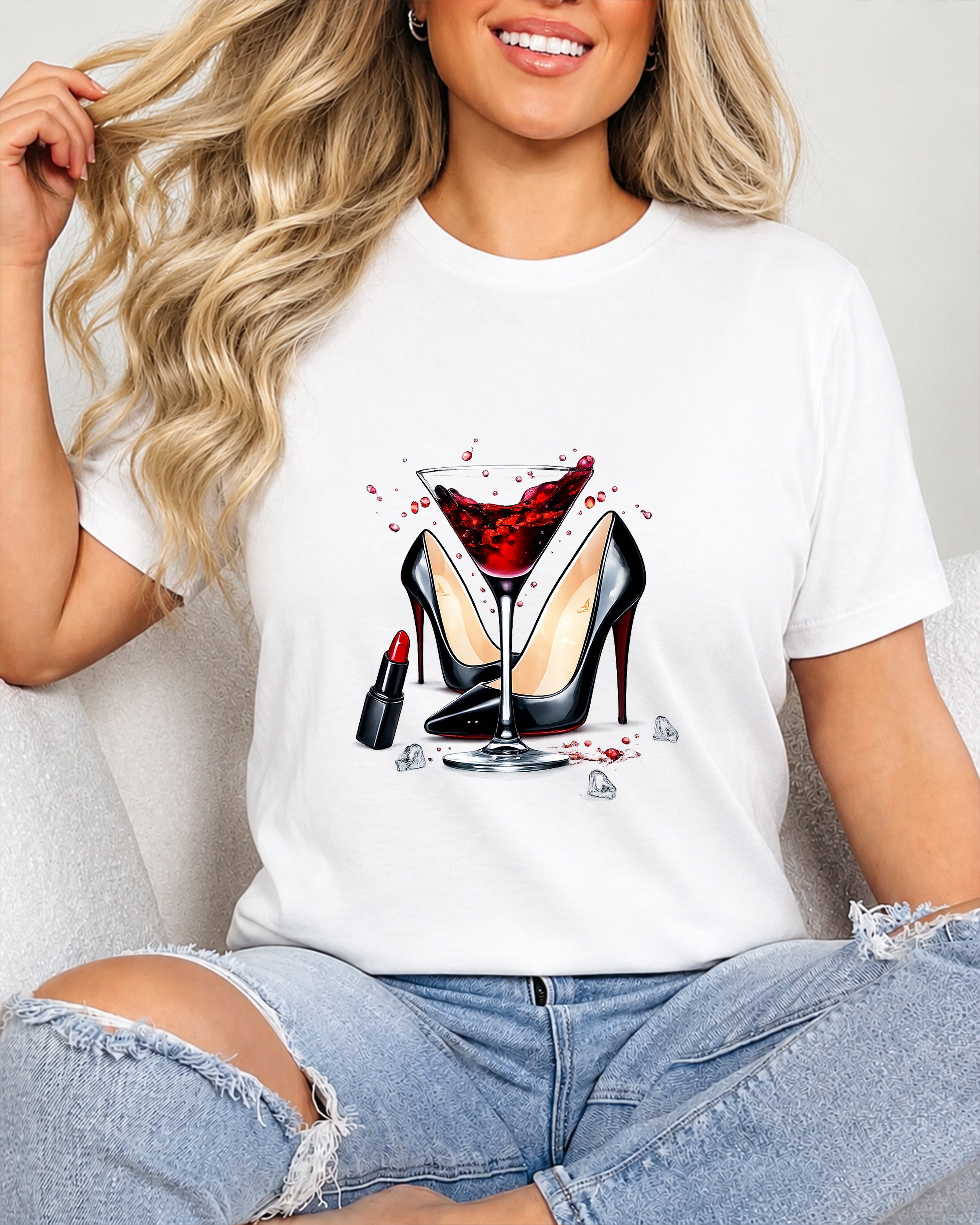 Tricou Dama Stiletto Alb