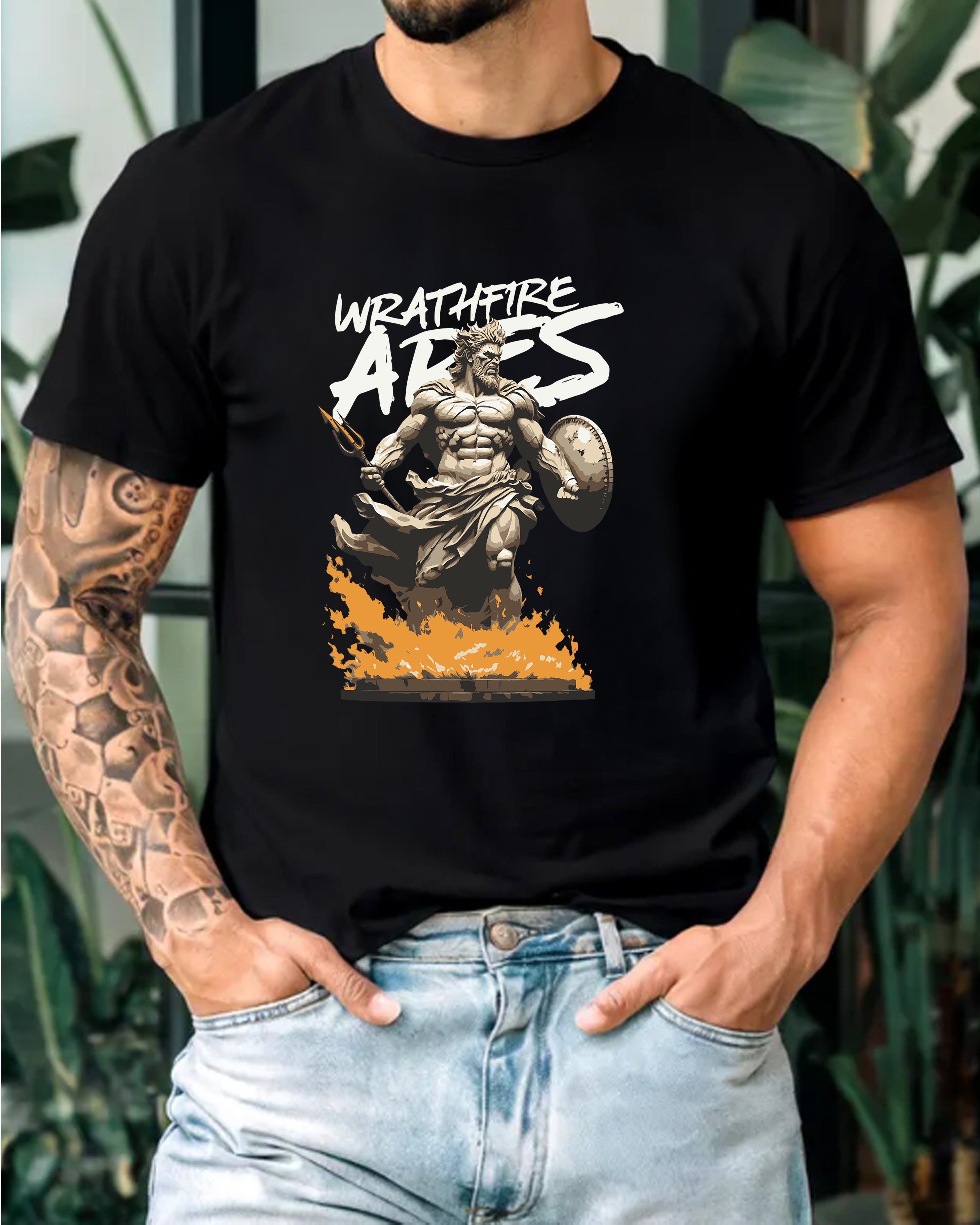 Tricou barbat Ares, negru