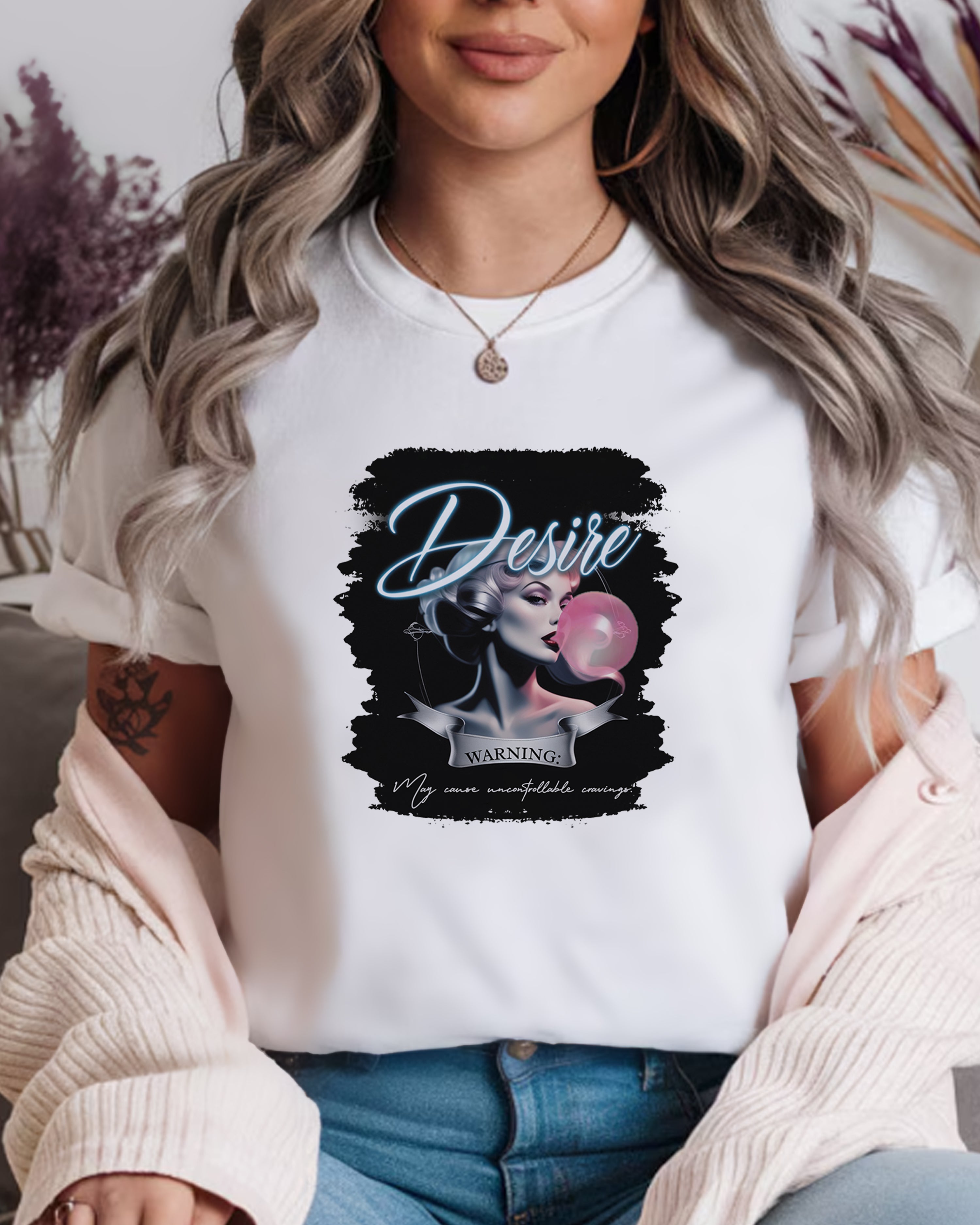 Tricou dama Queen Desire, alb