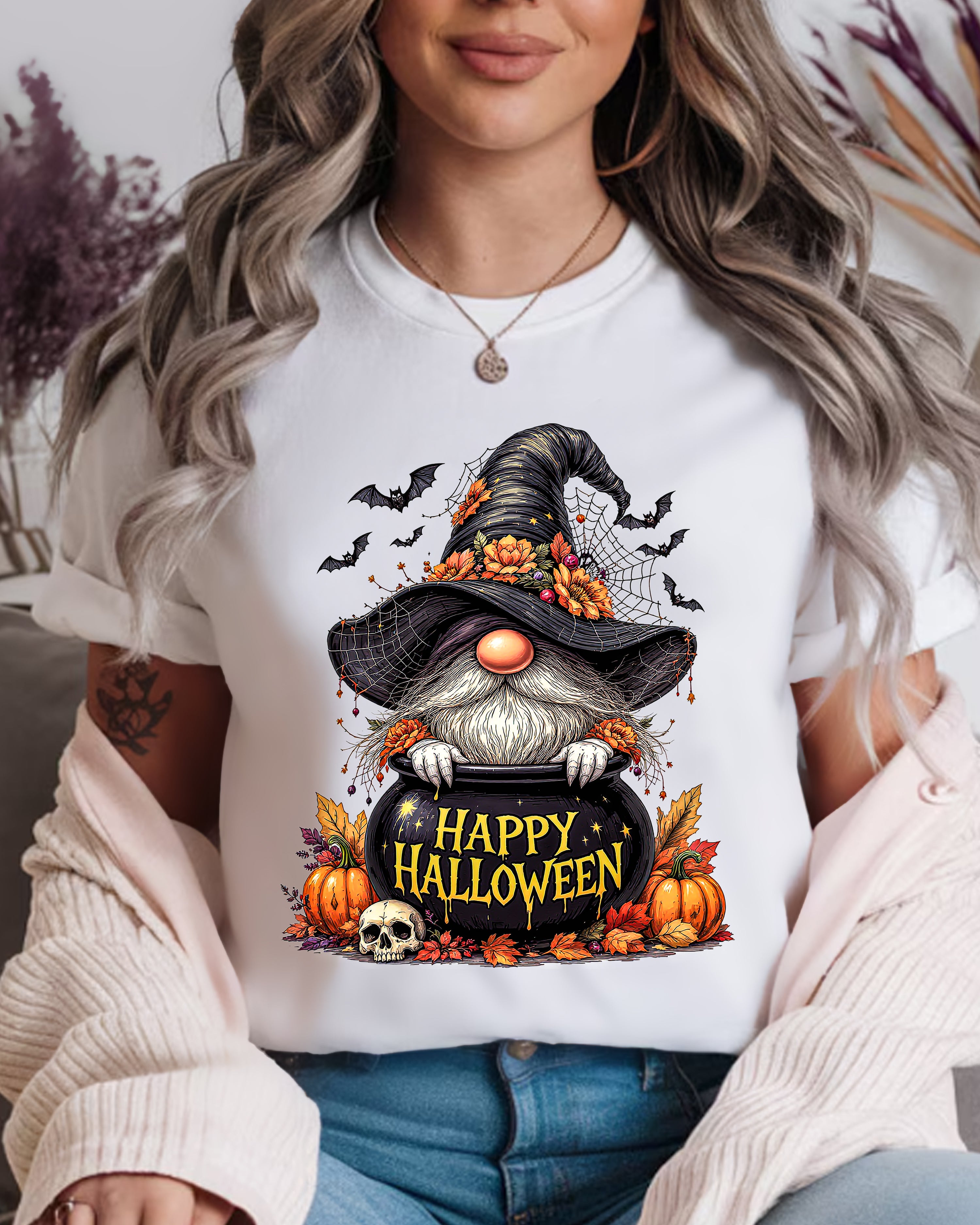 Tricou dama, Spiriduș cu Pălărie, alb