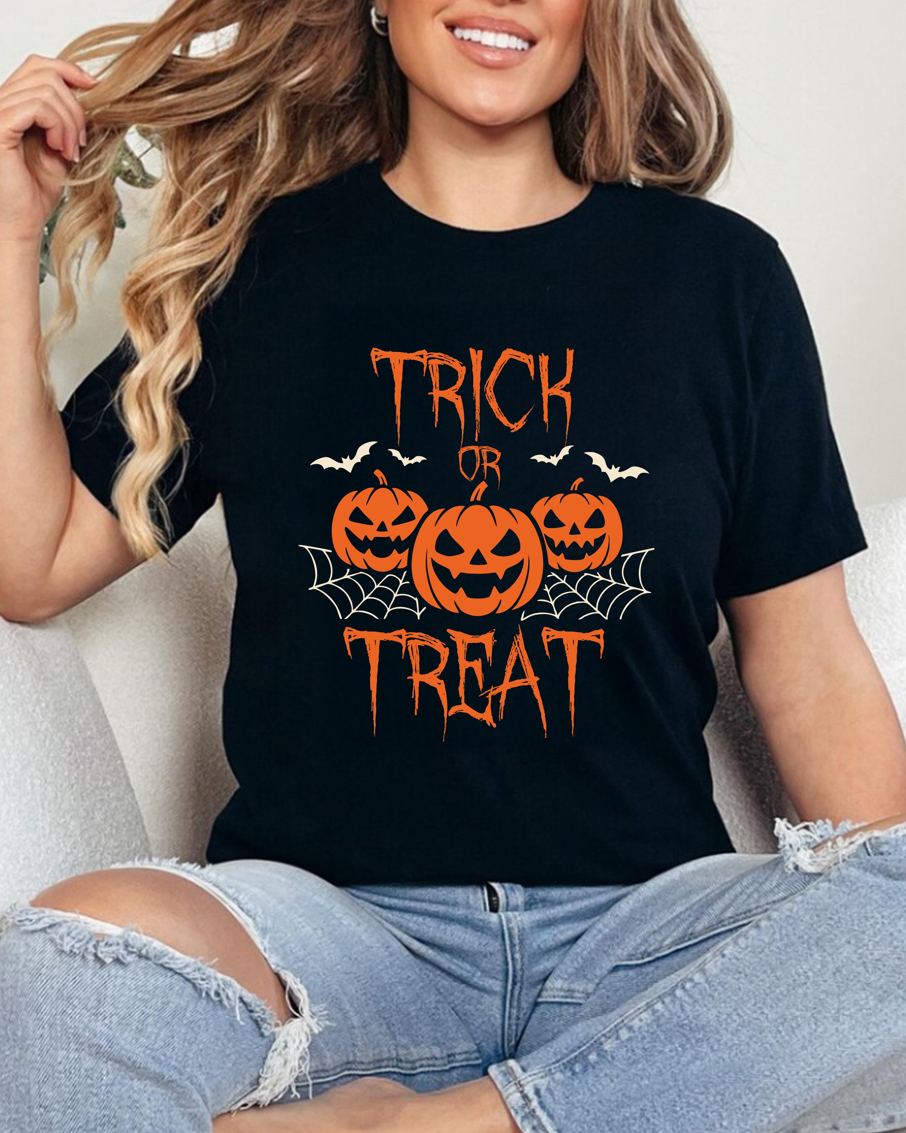 Tricou damă Trick or Treat, negru