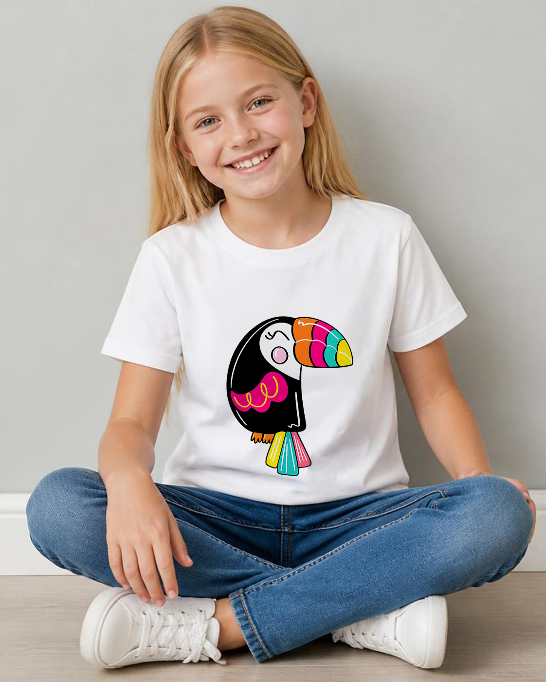 Tricou Copii Toucan Alb
