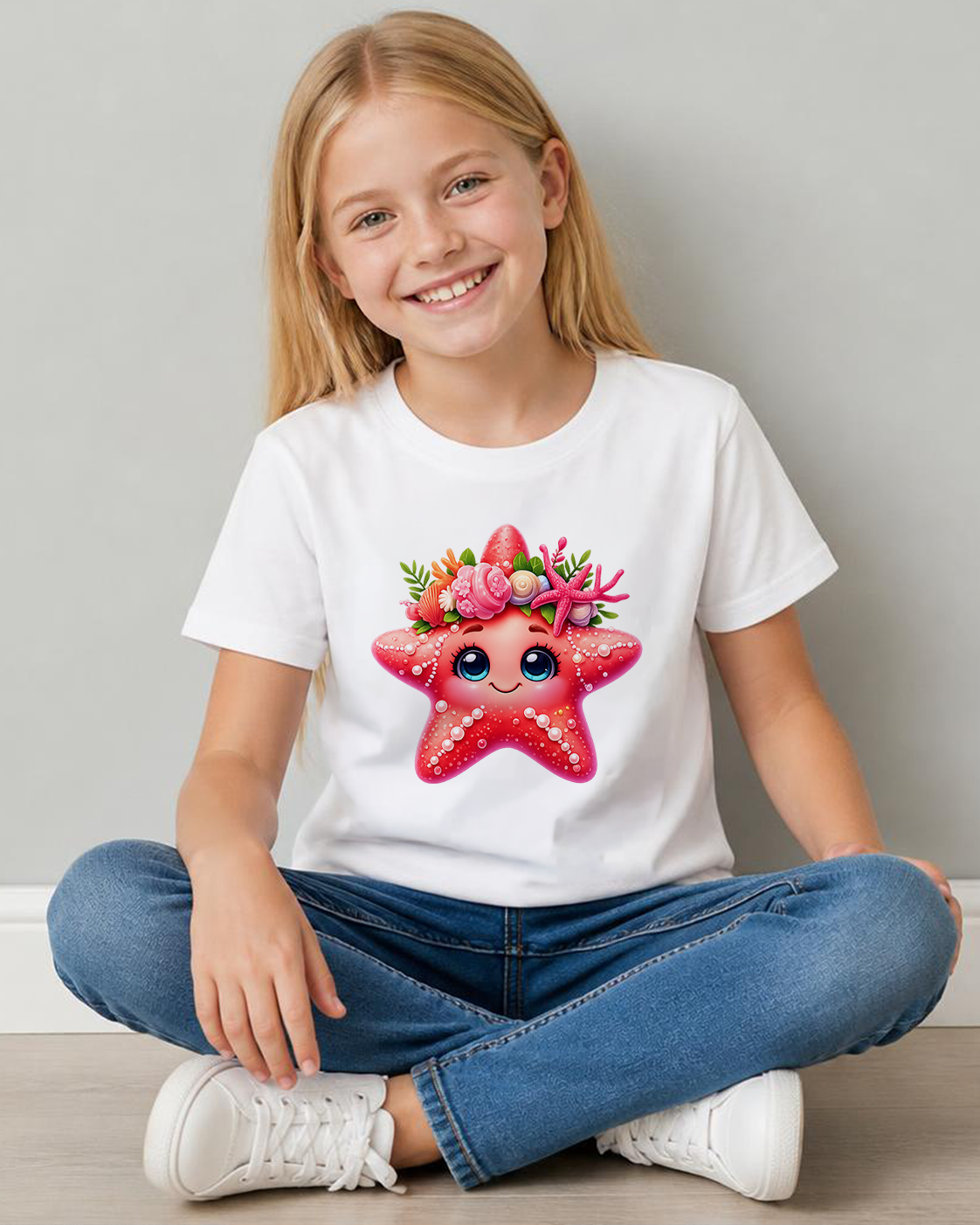 Tricou Copii Starfish Alb