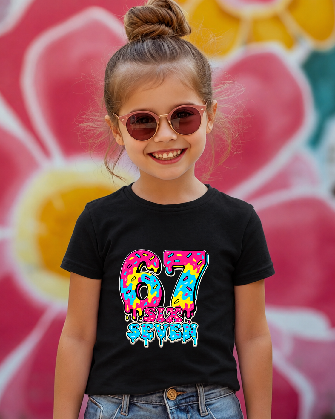 Tricou Copii 67 Ice Cream Negru