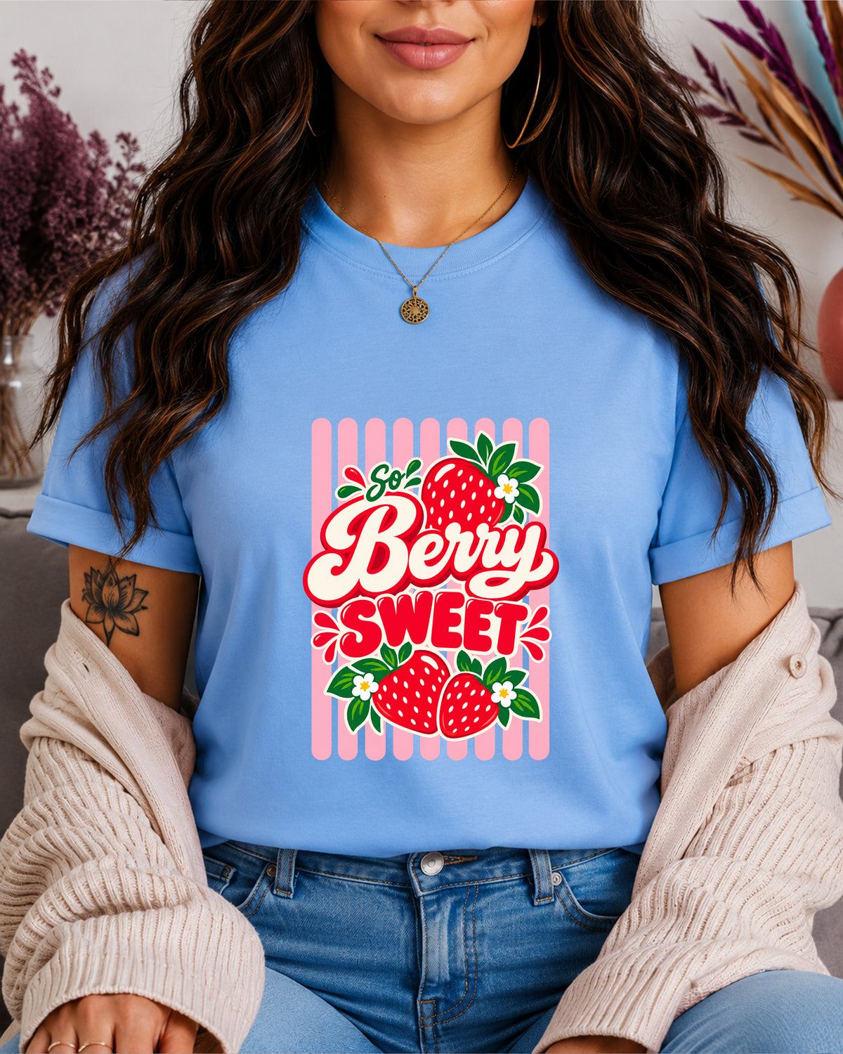 Tricou Damă Berry Sweet Albastru - Unseen