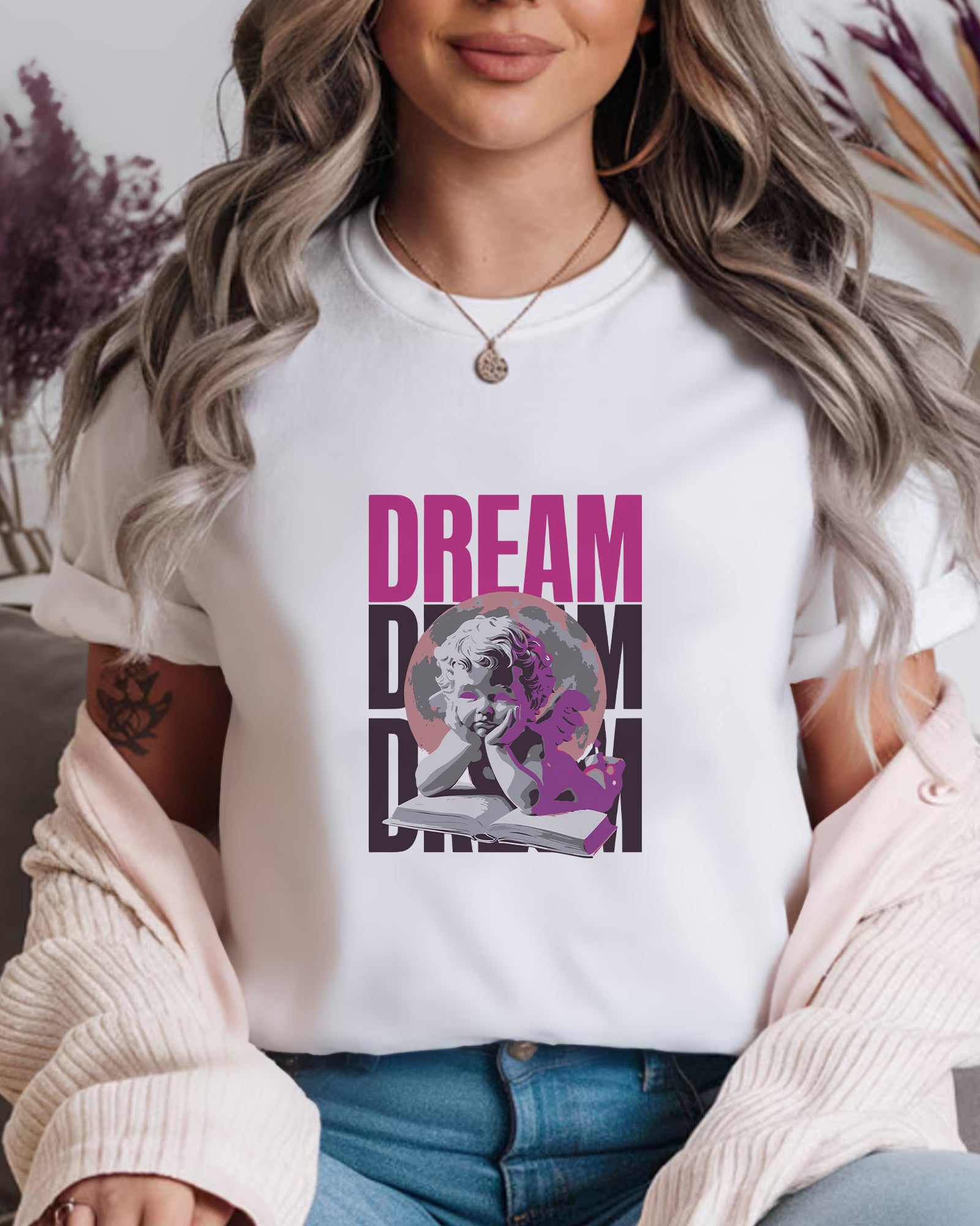 Tricou dama Dream, alb