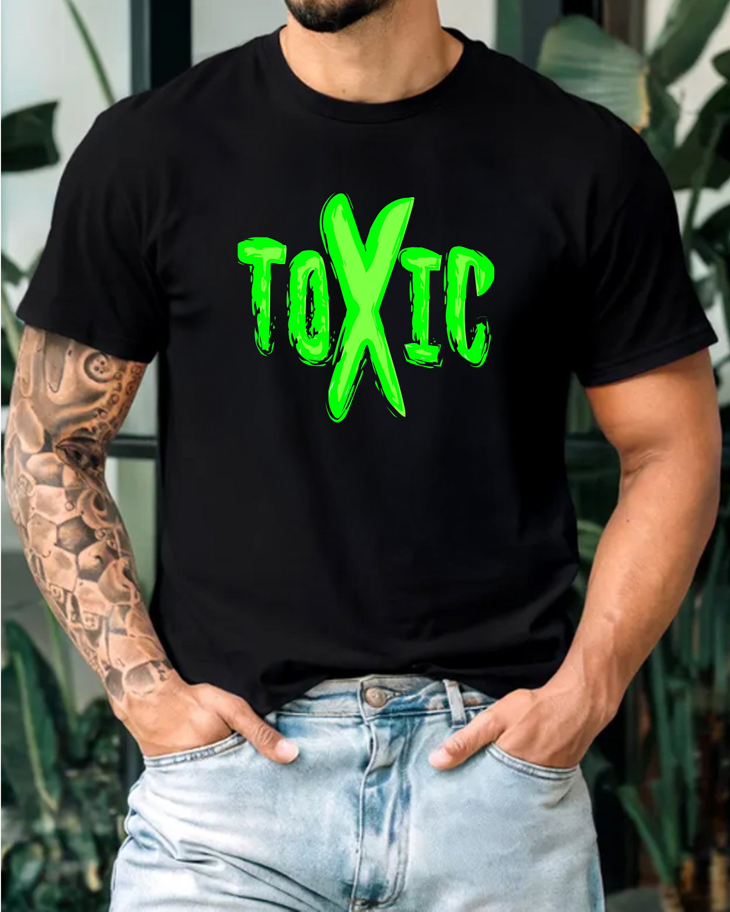 Tricou barbat Toxic, negru