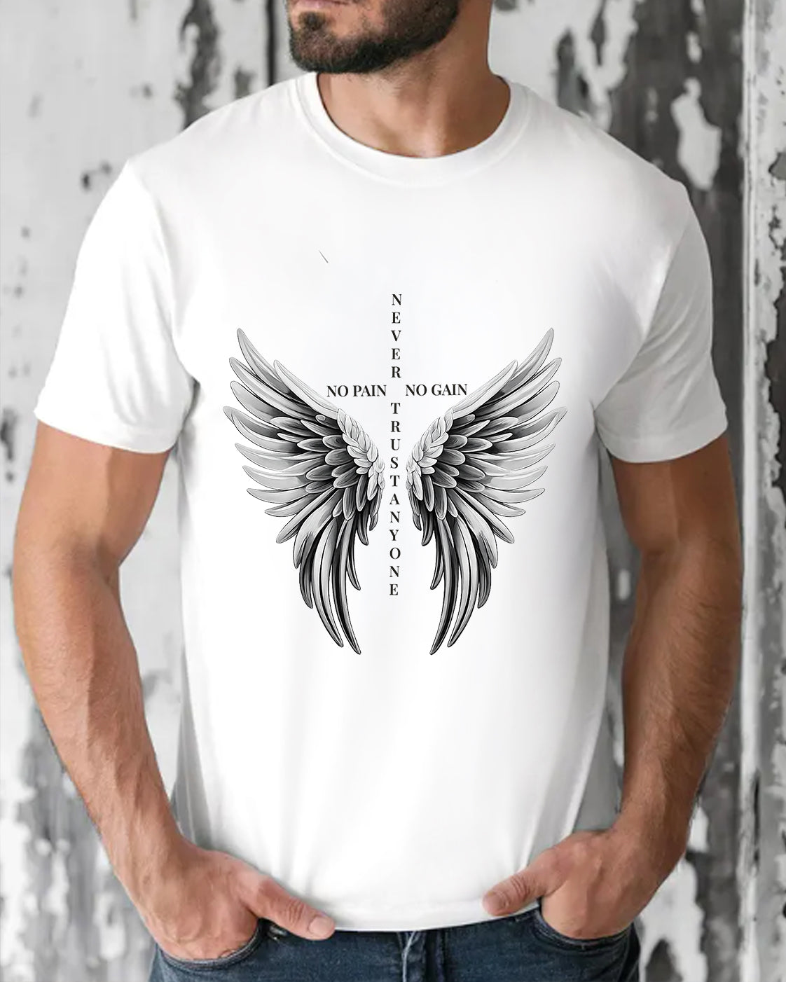 Tricou Barbat Cross Alb