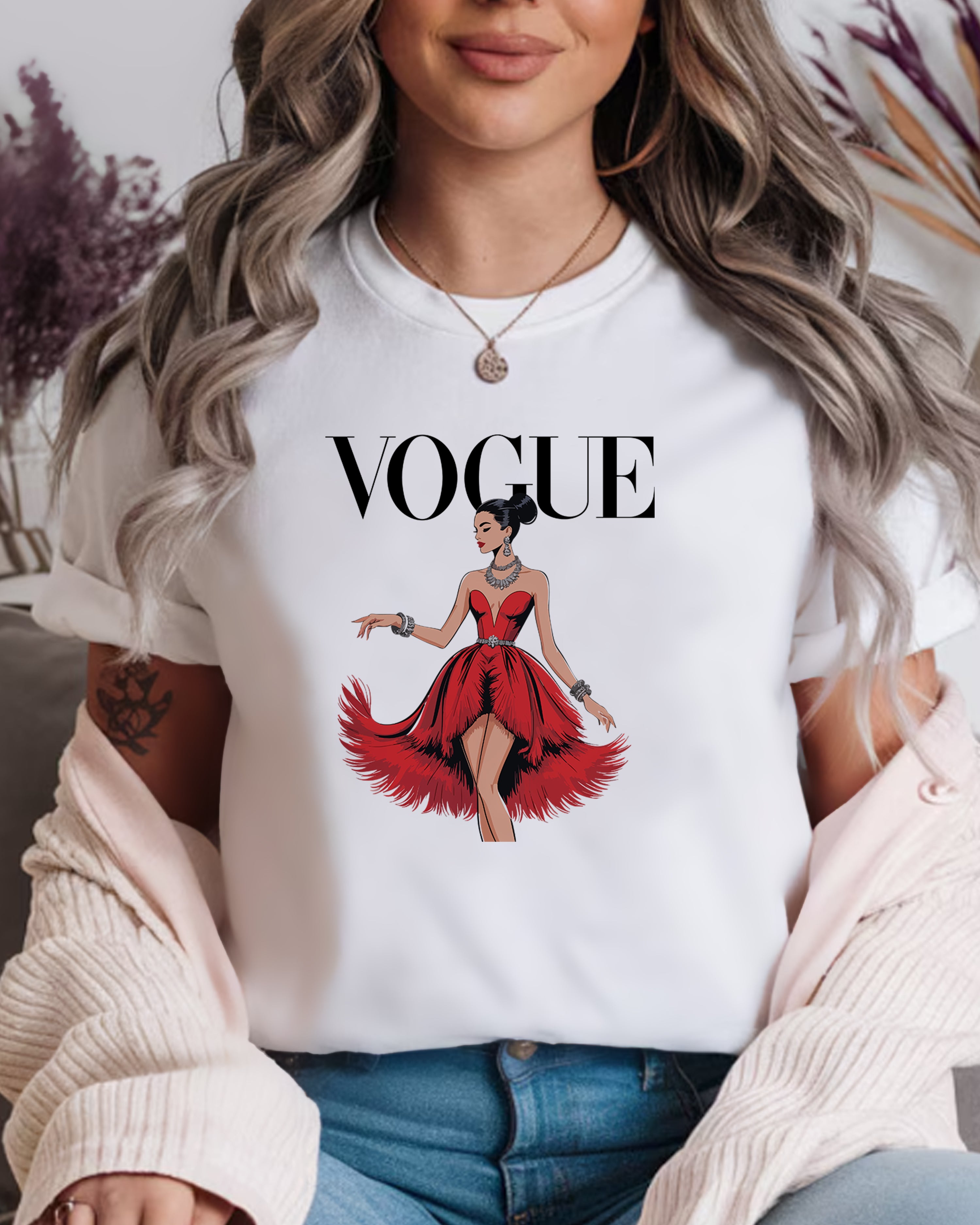 Tricou dama Vogue Rebel, alb