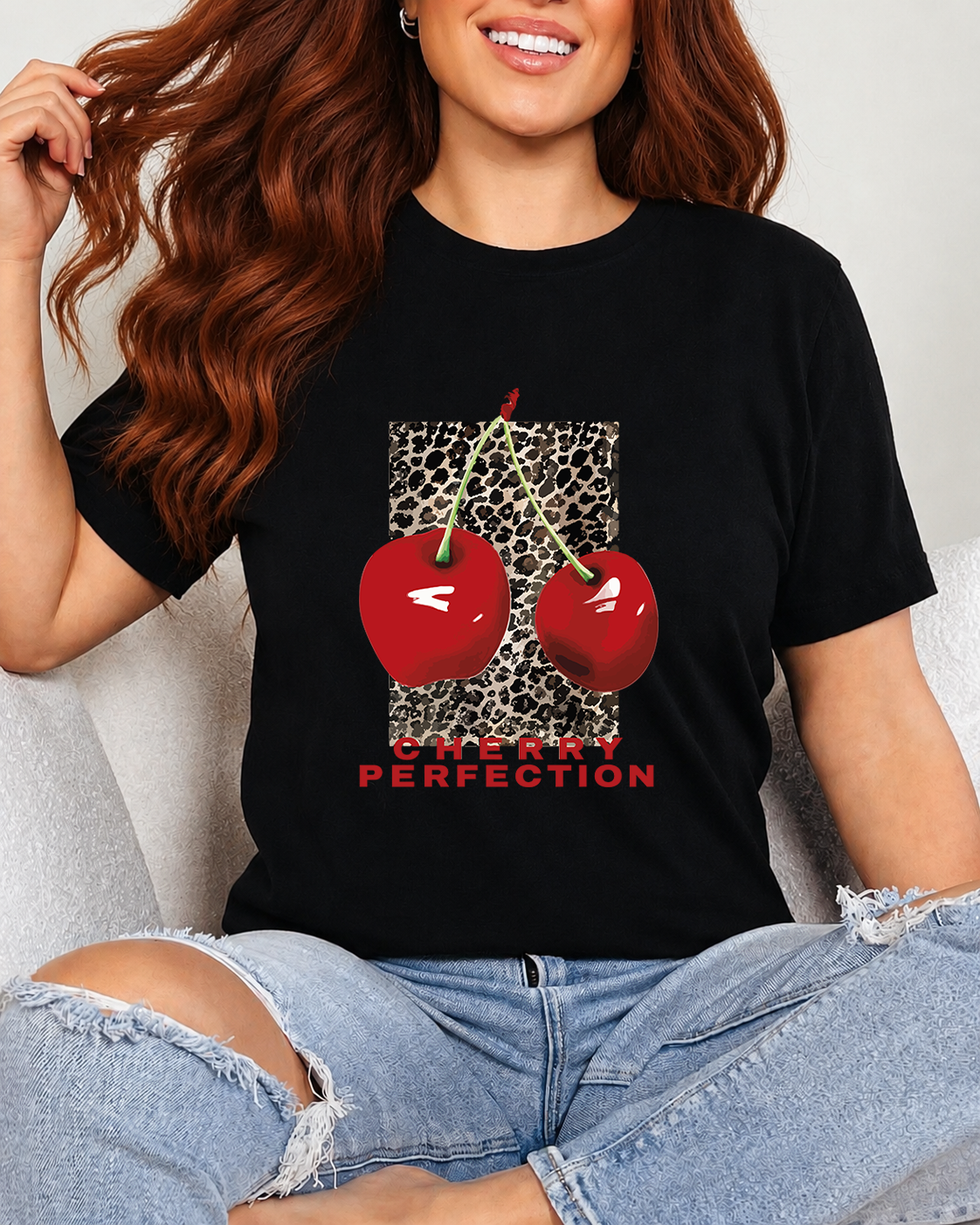 Tricou Dama Cherry Perfection Negru