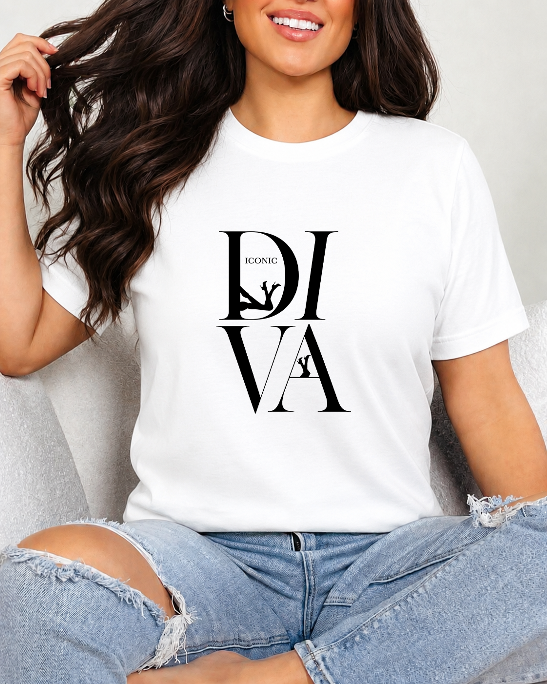 Tricou Dama Iconic Diva Alb