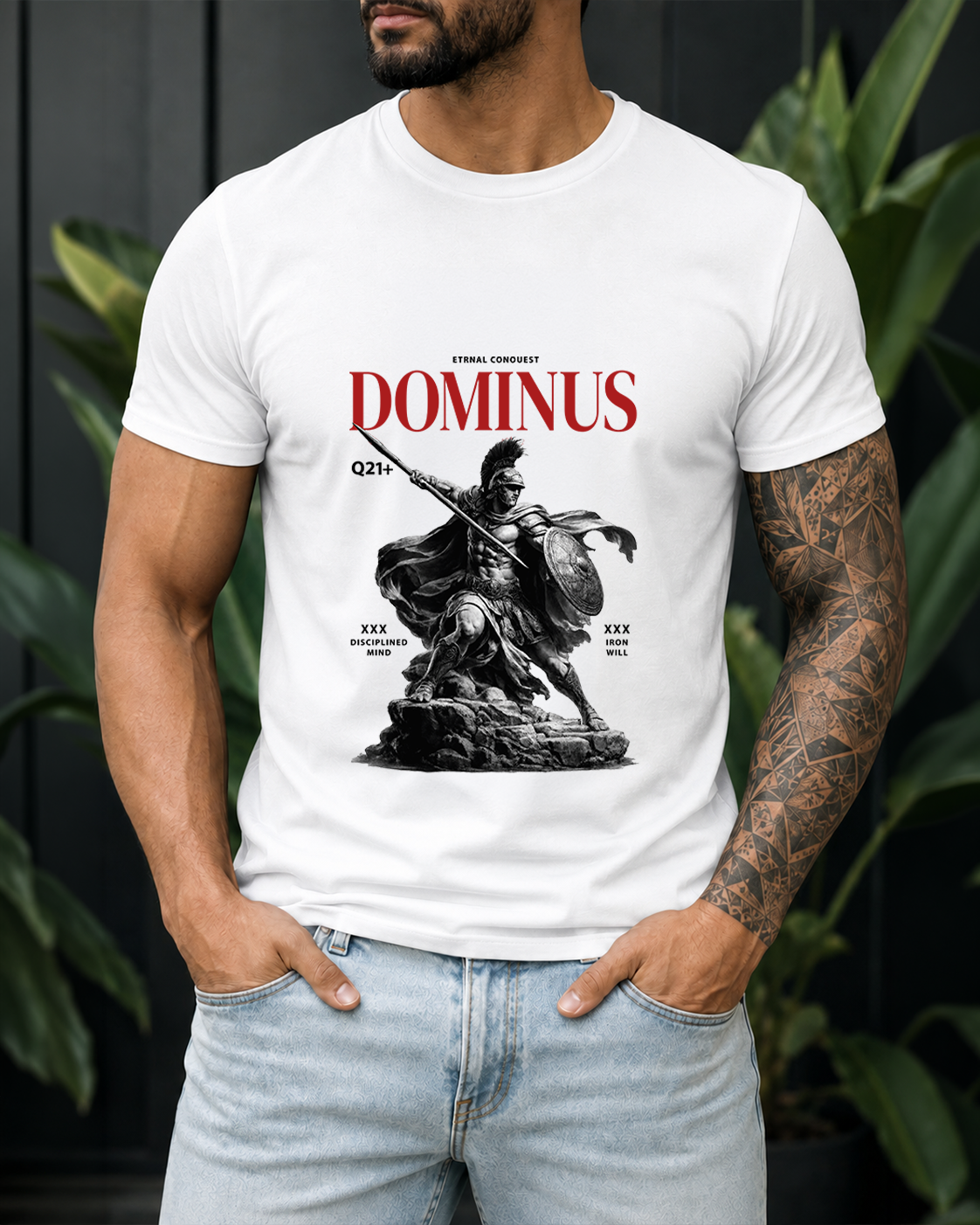 Tricou Barbat Dominus Alb