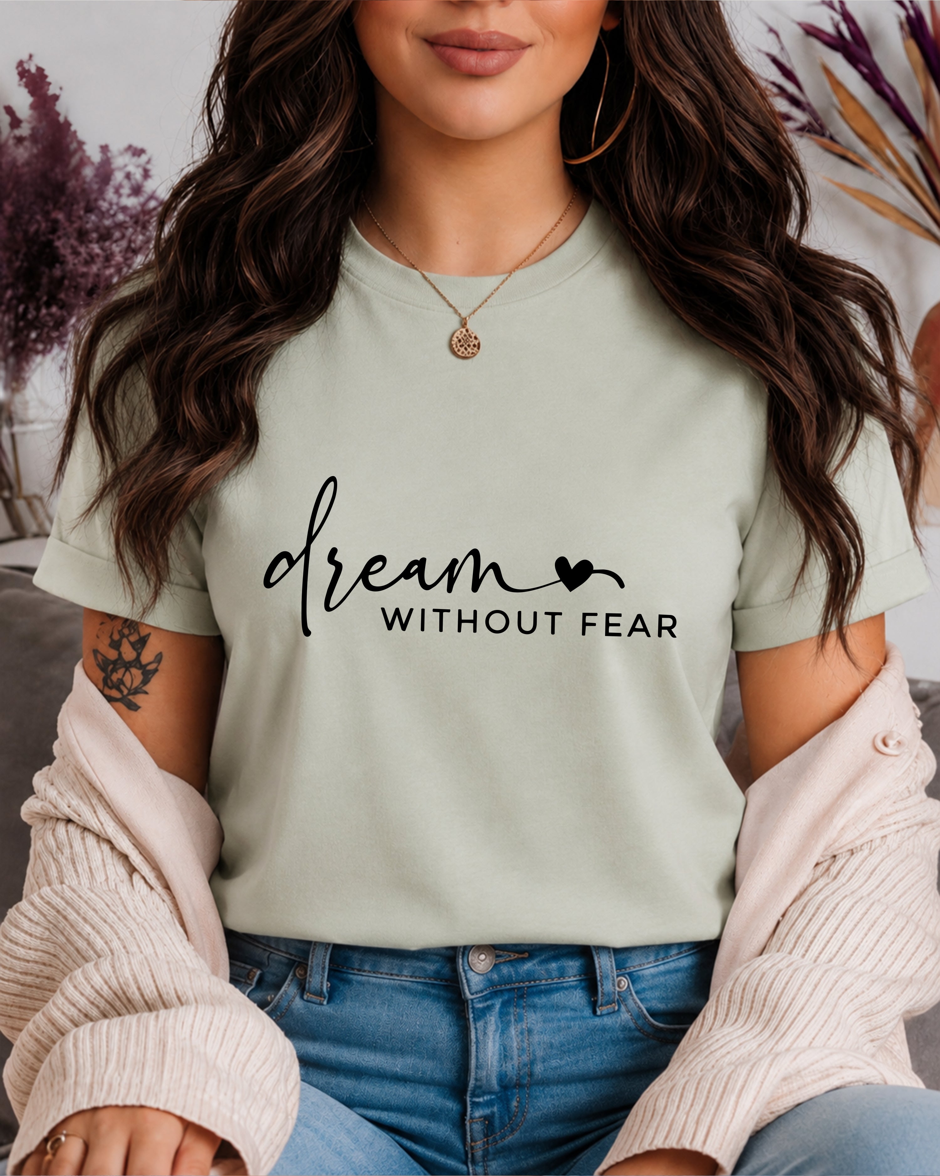 Tricou Dama Without Fear Verde
