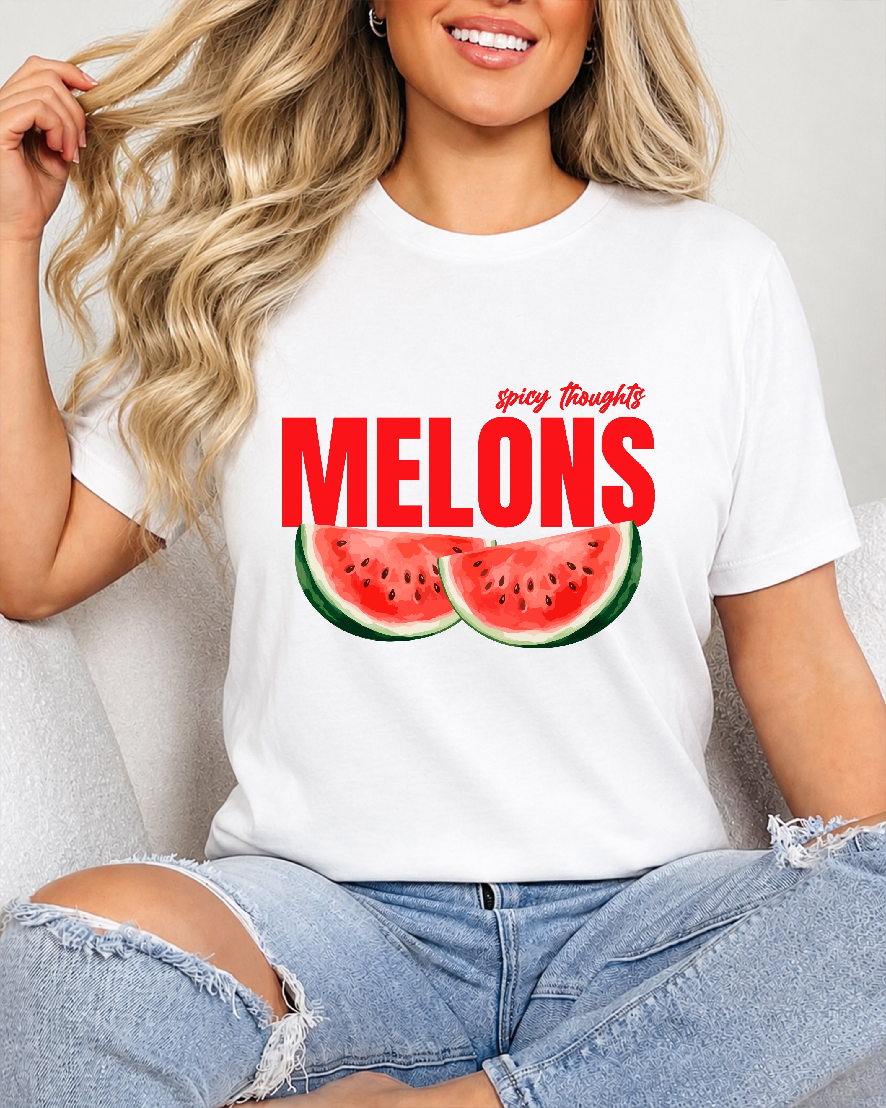 Tricou Dama Spicy Thoughts Alb