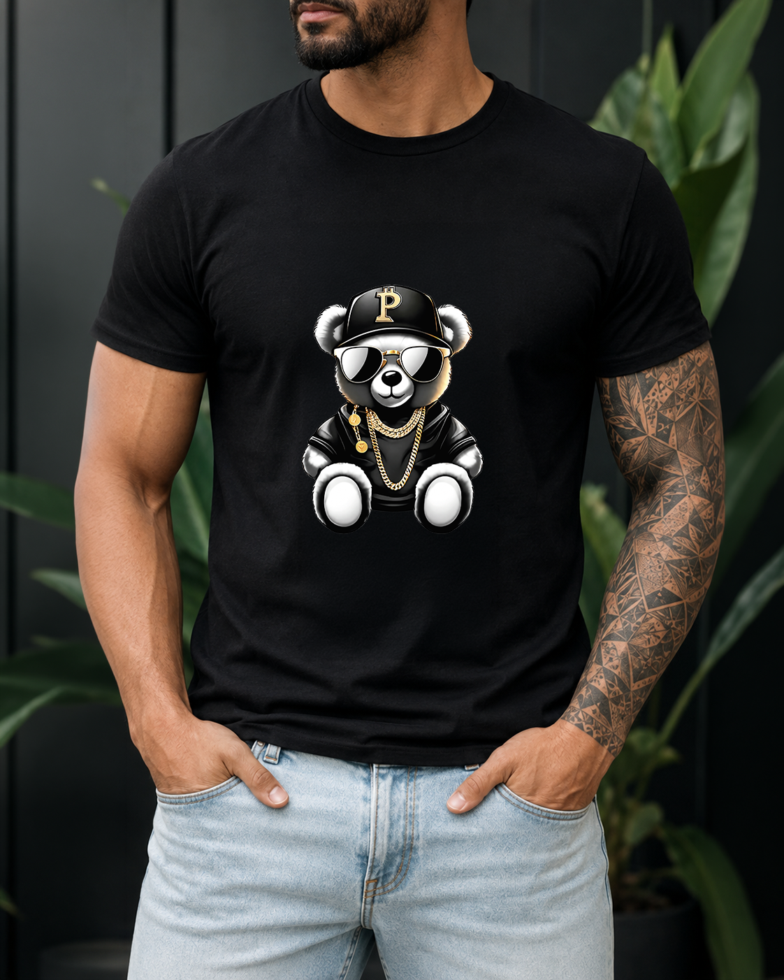 Tricou Barbat Royal Street Bear Negru