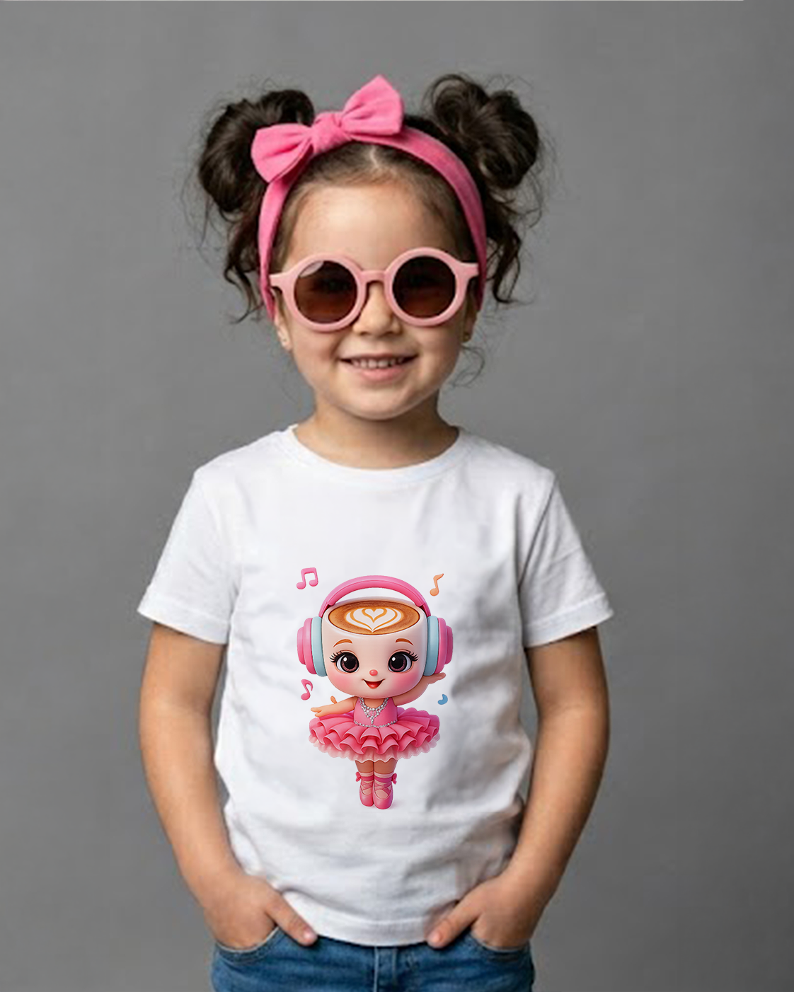Tricou Copii Capuccina Ballerina Alb