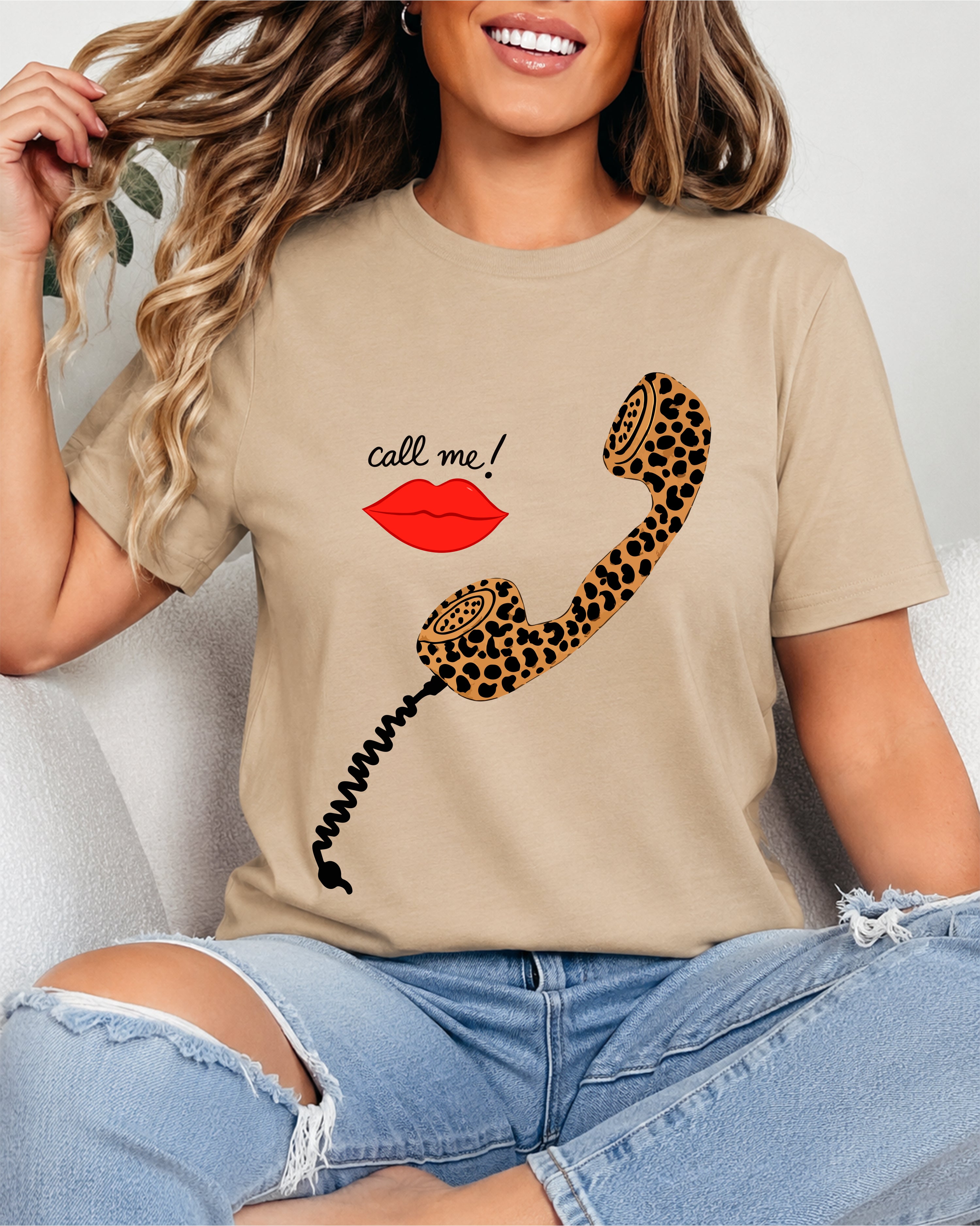 Tricou Dama Call Me Bej