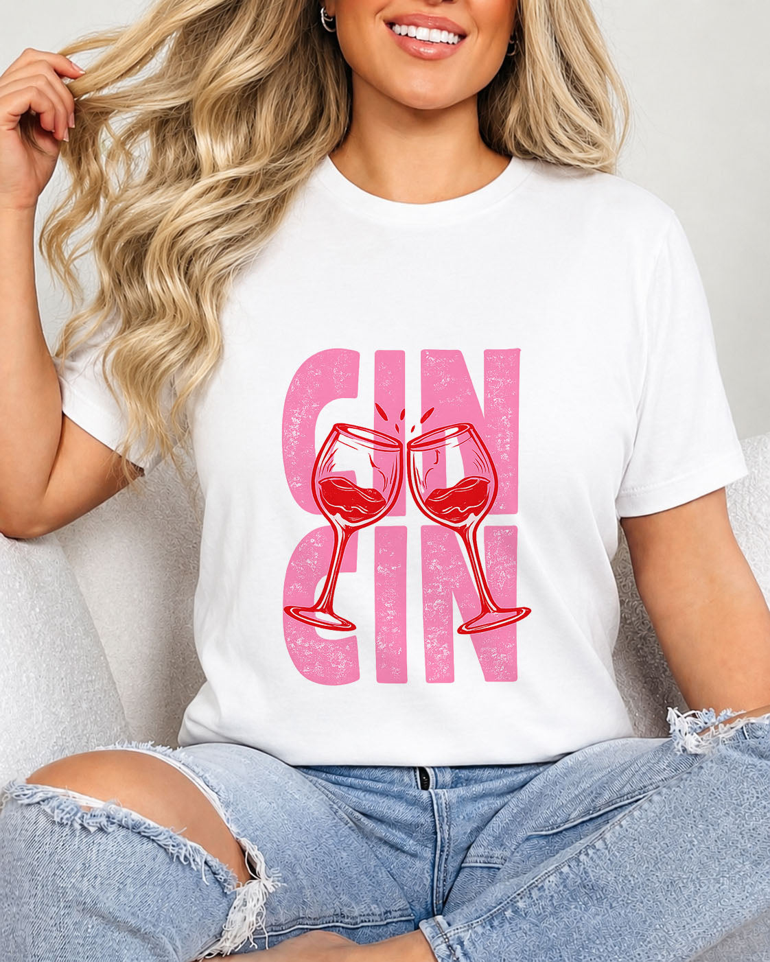 Tricou Dama Cin Cin Alb