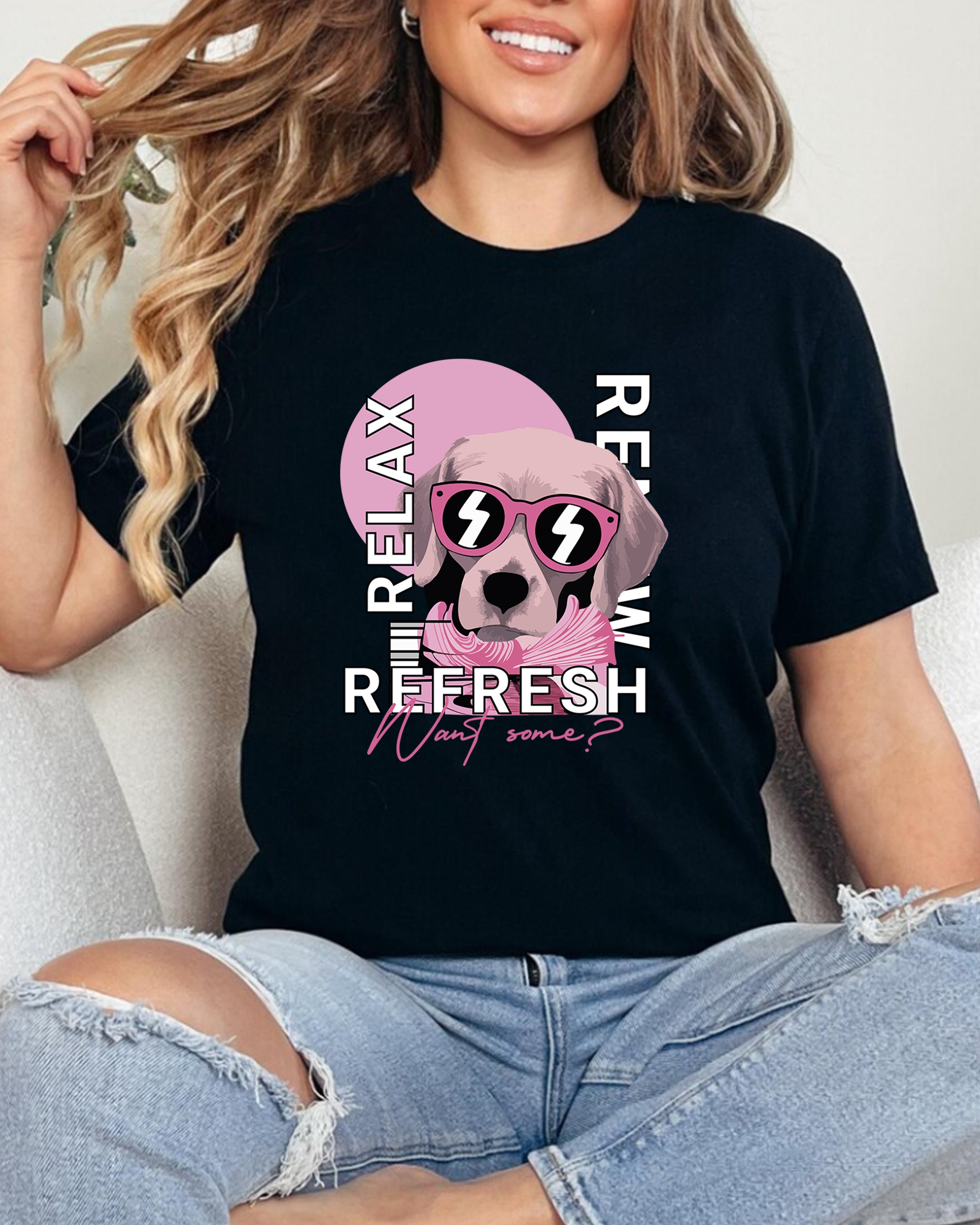 Tricou dama Relax Refresh, negru
