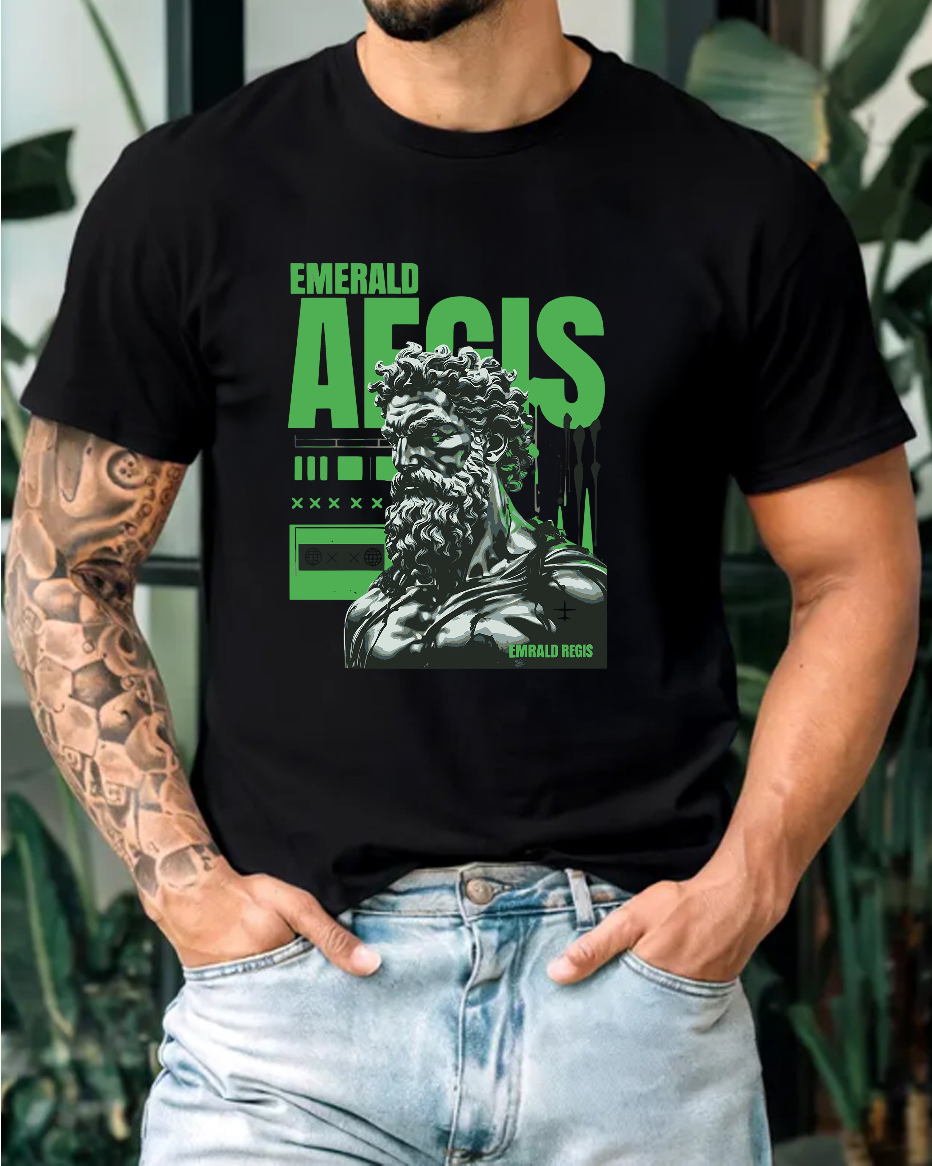 Tricou barbat Emerald Regis, negru