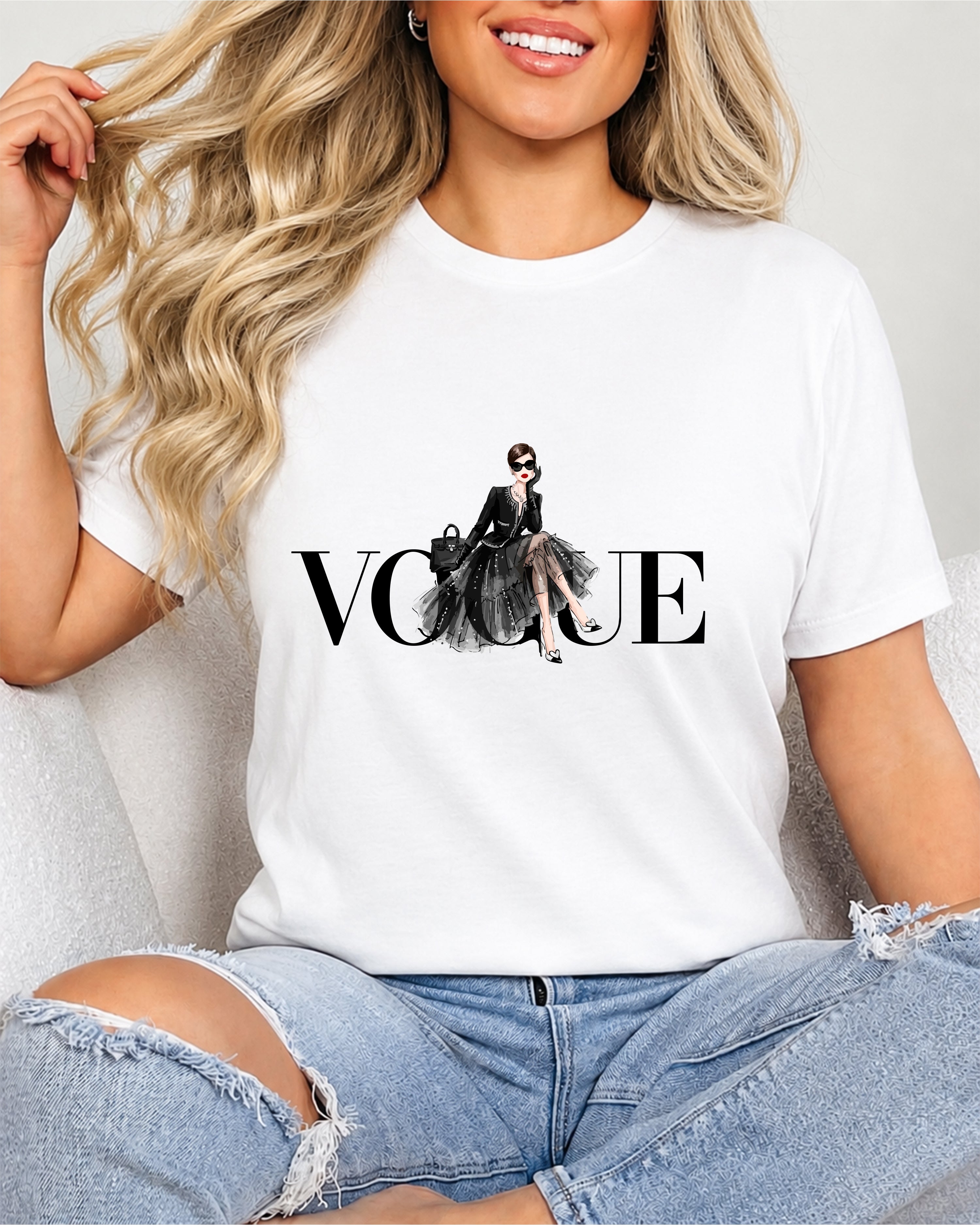 Tricou Dama Vogue Dress Alb